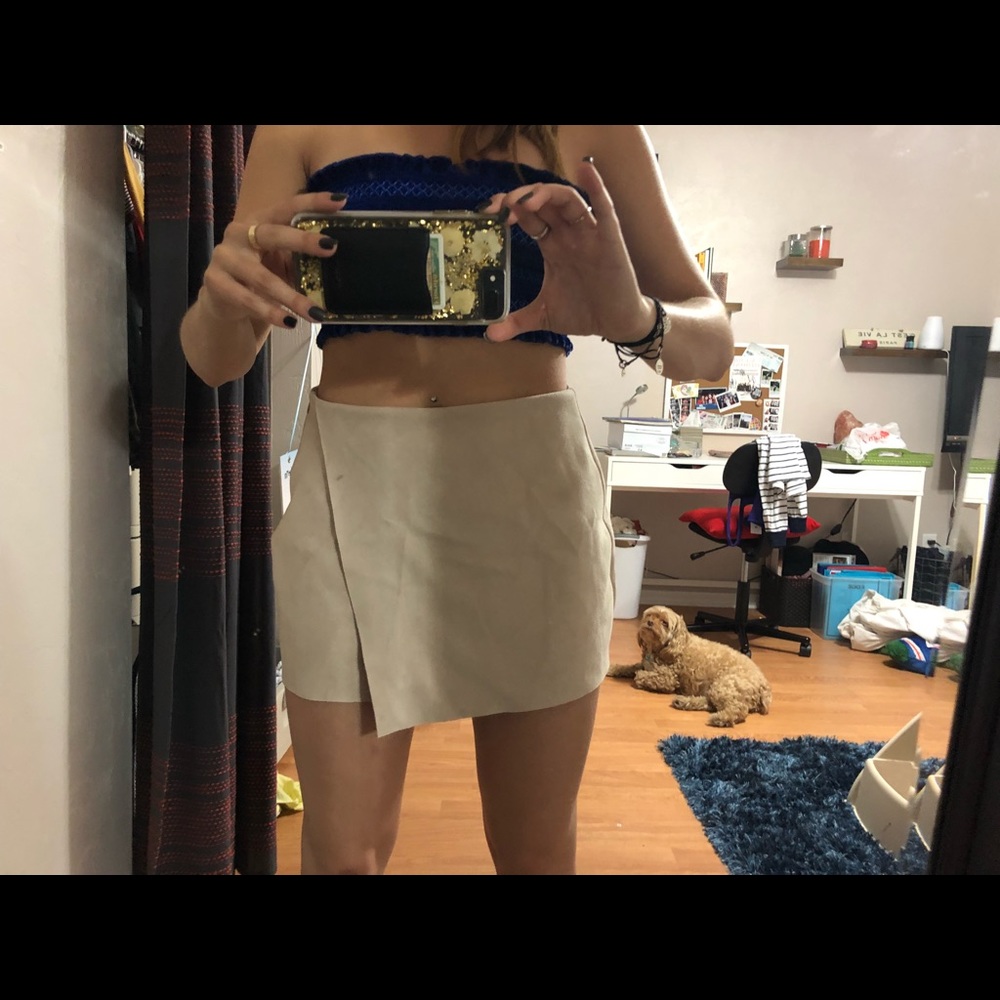 Zara suede envelope skort